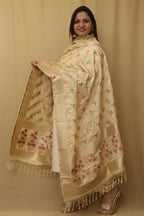 Pastel Banarasi Silk Dupatta: Elegant & Luxurious - Luxurion World