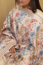 Opulent Pink Banarasi Kimkhwab Design Silk Dupatta - Elegant and Luxurious - Luxurion World