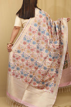 Opulent Pink Banarasi Kimkhwab Design Silk Dupatta - Elegant and Luxurious - Luxurion World