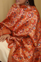Orange Banarasi Kimkhwab Design Silk Dupatta - Elegant and Luxurious - Luxurion World