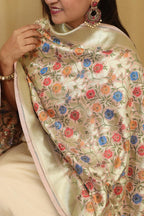 Pink Banarasi Kimkhwab Design Silk Dupatta - Elegant and Luxurious - Luxurion World