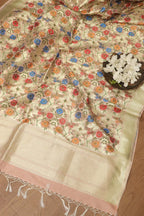 Pink Banarasi Kimkhwab Design Silk Dupatta - Elegant and Luxurious - Luxurion World