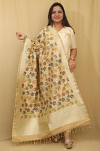 Exquisite Yellow Banarasi Kimkhwab Design Silk Dupatta - Elegant and Luxurious - Luxurion World