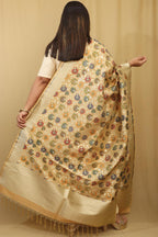 Exquisite Yellow Banarasi Kimkhwab Design Silk Dupatta - Elegant and Luxurious - Luxurion World