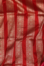 Exquisite Red Banarasi Pure Katan Silk Unstitched Flower Design Lehenga Set - Luxurion World