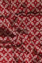 Exquisite Maroon Banarasi Pure Katan Silk Unstitched Flower Design Lehenga Set - Luxurion World