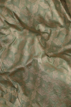 Pista Green Banarasi Pure Katan Silk Unstitched Flower Design Lehenga Set - Luxurion World