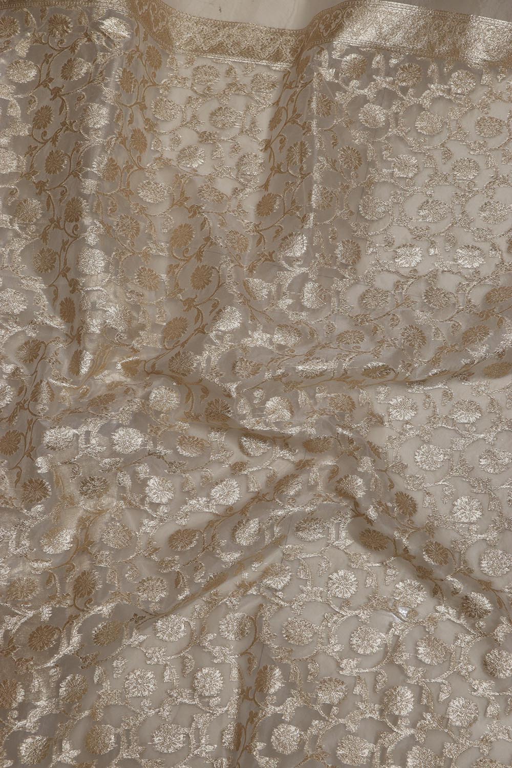 Stunning Dyeable Banarasi Organza Silk Unstitched Lehenga Set - Luxurion World