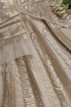 Stunning Dyeable Banarasi Organza Silk Unstitched Lehenga Set - Luxurion World