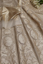 Stunning Dyeable Banarasi Organza Silk Unstitched Lehenga Set - Luxurion World