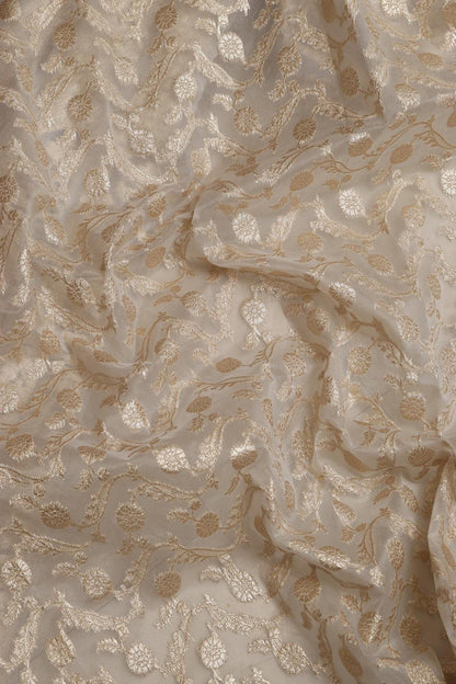 Stunning Dyeable Banarasi Organza Silk Unstitched Lehenga Set - Luxurion World