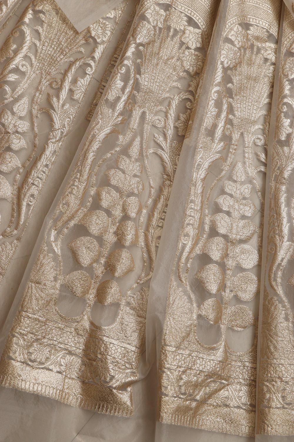 Stunning Dyeable Banarasi Organza Silk Unstitched Lehenga Set - Luxurion World