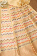 Pastel Pure Katan Silk Handloom Banarasi Lehenga - Luxurion World