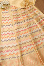 Pastel Pure Katan Silk Handloom Banarasi Lehenga - Luxurion World