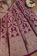 Opulent Purple Banarasi Pure Katan Silk Lehenga Set - Luxurion World