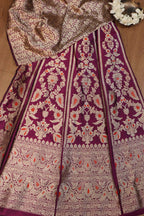 Opulent Purple Banarasi Pure Katan Silk Lehenga Set - Luxurion World