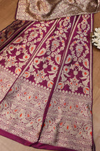 Opulent Purple Banarasi Pure Katan Silk Lehenga Set - Luxurion World