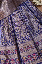 Royal Blue Banarasi Silk Lehenga Set - Luxurion World