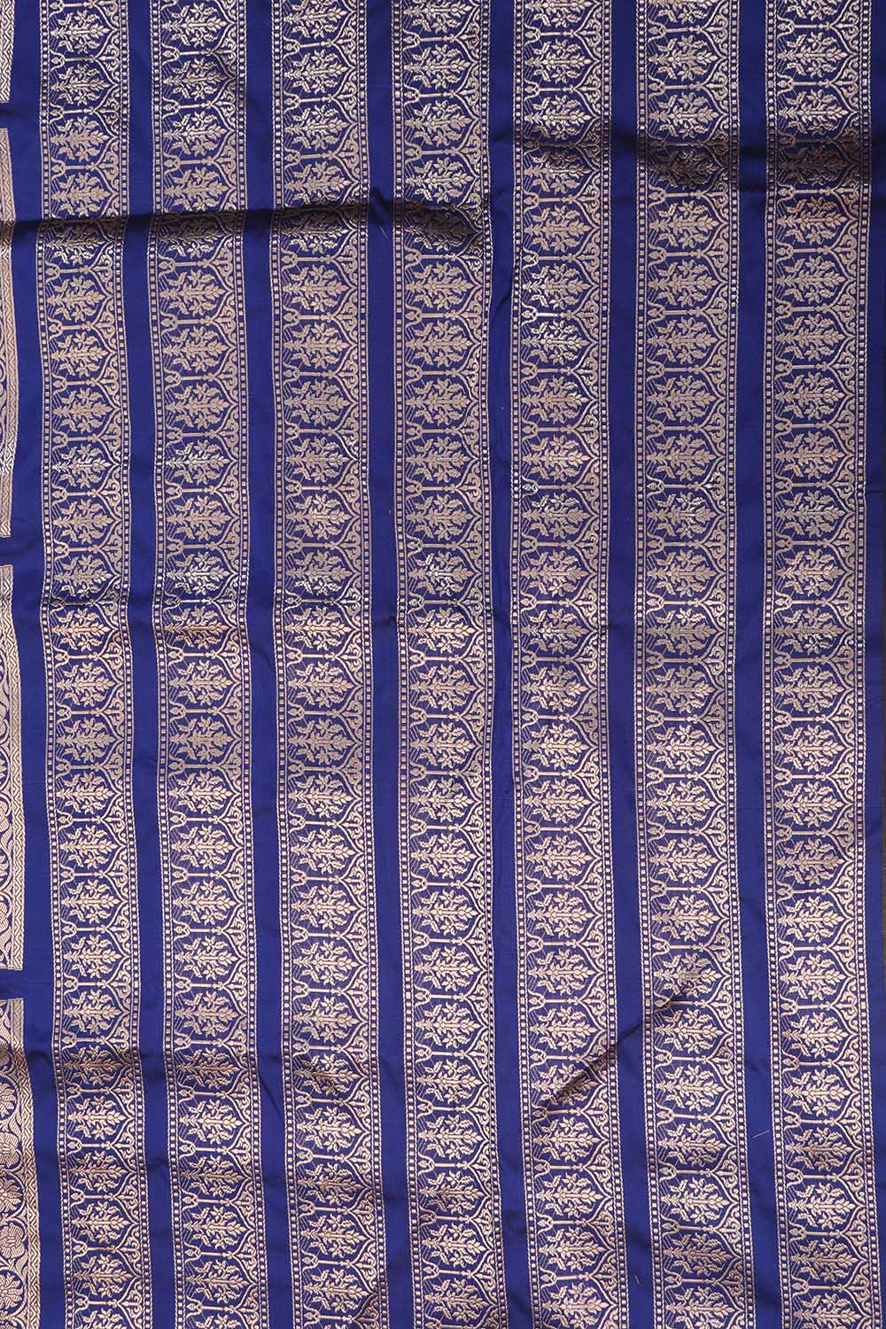 Royal Blue Banarasi Silk Lehenga Set - Luxurion World