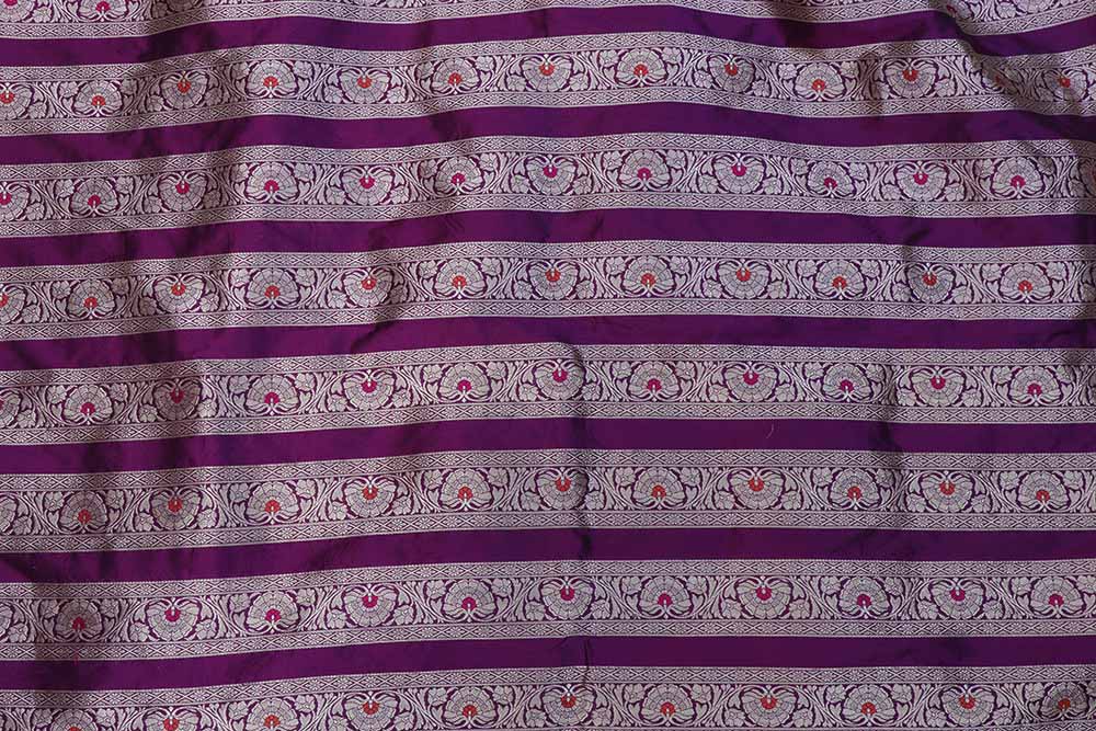 Regal Purple Banarasi Pure Katan Silk Lehenga Set - Luxurion World