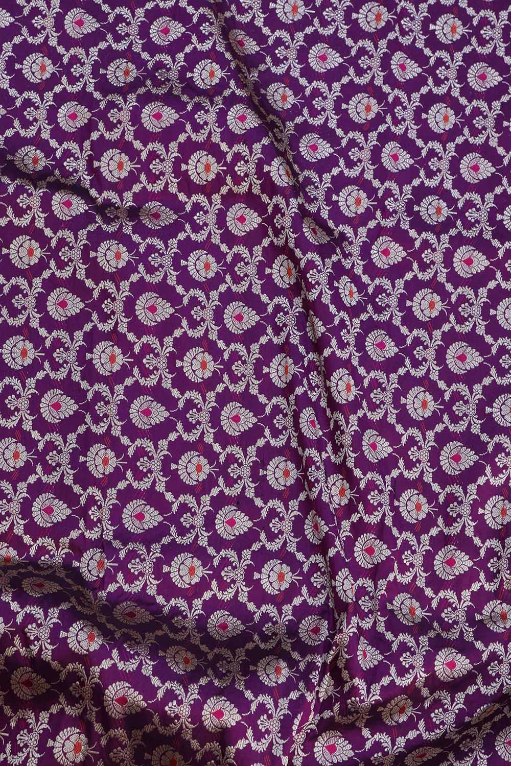 Regal Purple Banarasi Pure Katan Silk Lehenga Set - Luxurion World