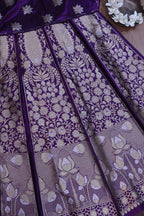 Opulent Purple Banarasi Pure Katan Silk Lehenga Set - Luxurion World