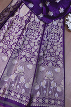 Opulent Purple Banarasi Pure Katan Silk Lehenga Set - Luxurion World