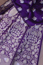 Opulent Purple Banarasi Pure Katan Silk Lehenga Set - Luxurion World
