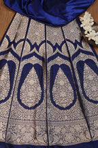 Royal Blue Banarasi Silk Lehenga Set - Pure Elegance - Luxurion World