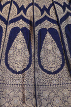 Royal Blue Banarasi Silk Lehenga Set - Pure Elegance - Luxurion World