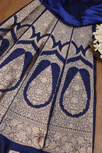 Royal Blue Banarasi Silk Lehenga Set - Pure Elegance - Luxurion World