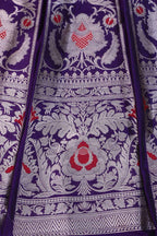 Opulent Purple Banarasi Pure Katan Silk Lehenga Set - Luxurion World