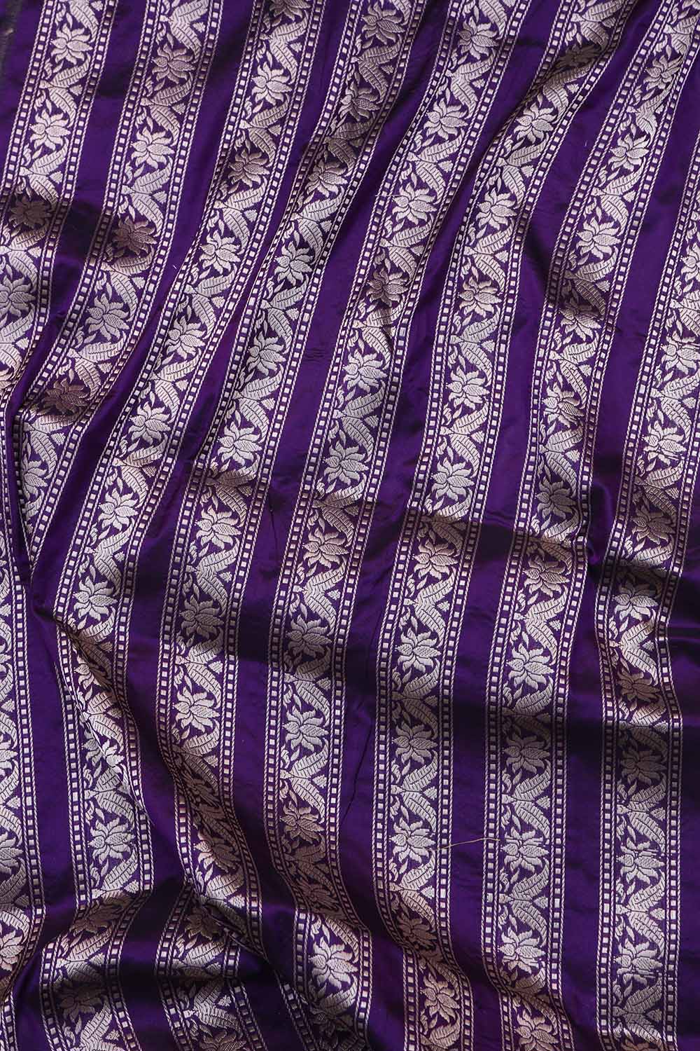 Opulent Purple Banarasi Pure Katan Silk Lehenga Set - Luxurion World