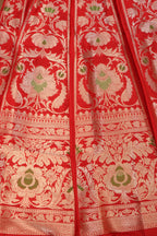 Red Banarasi Silk Lehenga Set: Exquisite Elegance - Luxurion World