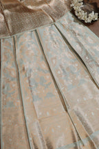 Pastel Banarasi Silk Lehenga Set - Exquisite Elegance - Luxurion World
