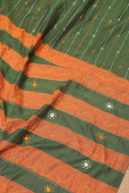 Green Hand Applique Work Cotton Saree - Luxurion World
