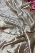 Exquisite Golden Handloom Banarasi Tissue Saree - Luxurion World