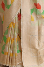 Exquisite Multicolor Banarasi Handloom Pure Katan Silk Rangkat Saree - Luxurion World