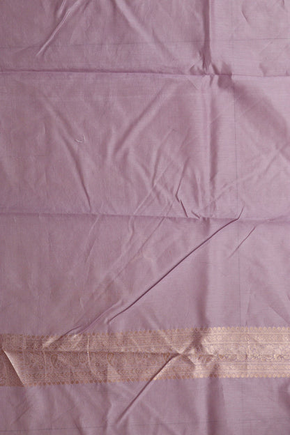 Exquisite Purple Handloom Banarasi Pure Chanderi Cotton Saree - Luxurion World