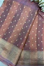 Multicolor Handloom Banarasi Pure Tissue Silk Rangkat Saree - Luxurion World