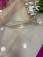 Golden Handloom Banarasi Pure Tissue Silk Booti Design Saree - Luxurion World