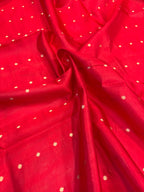 Green Handloom Banarasi Raw Mango Pure Silk Saree - Luxurion World