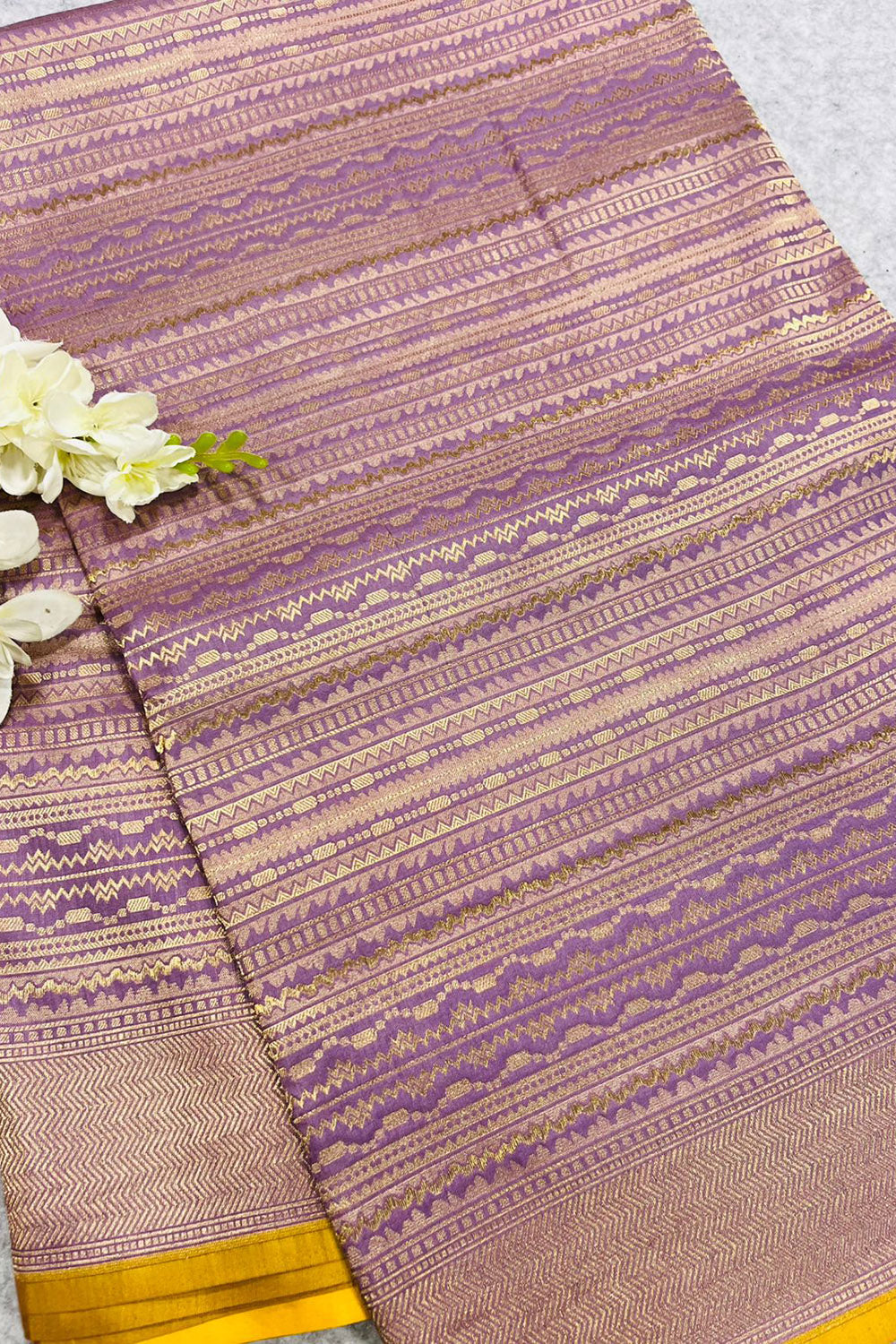 Purple Handloom Banarasi Pure Katan Silk Saree