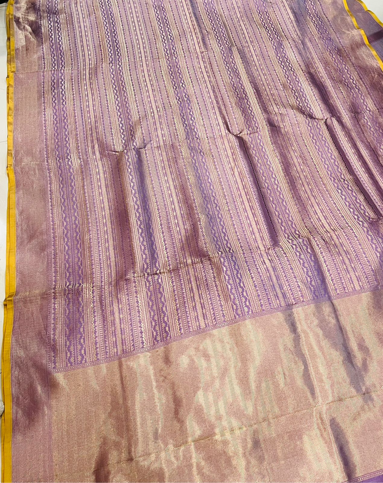 Purple Handloom Banarasi Pure Katan Silk Saree