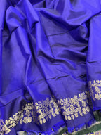 Blue Handloom Banarasi Pure Katan Silk Saree