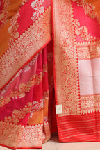 Exquisite Multicolor Banarasi Handloom Pure Katan Silk Rangkat Saree - Luxurion World