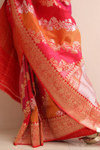 Exquisite Multicolor Banarasi Handloom Pure Katan Silk Rangkat Saree - Luxurion World