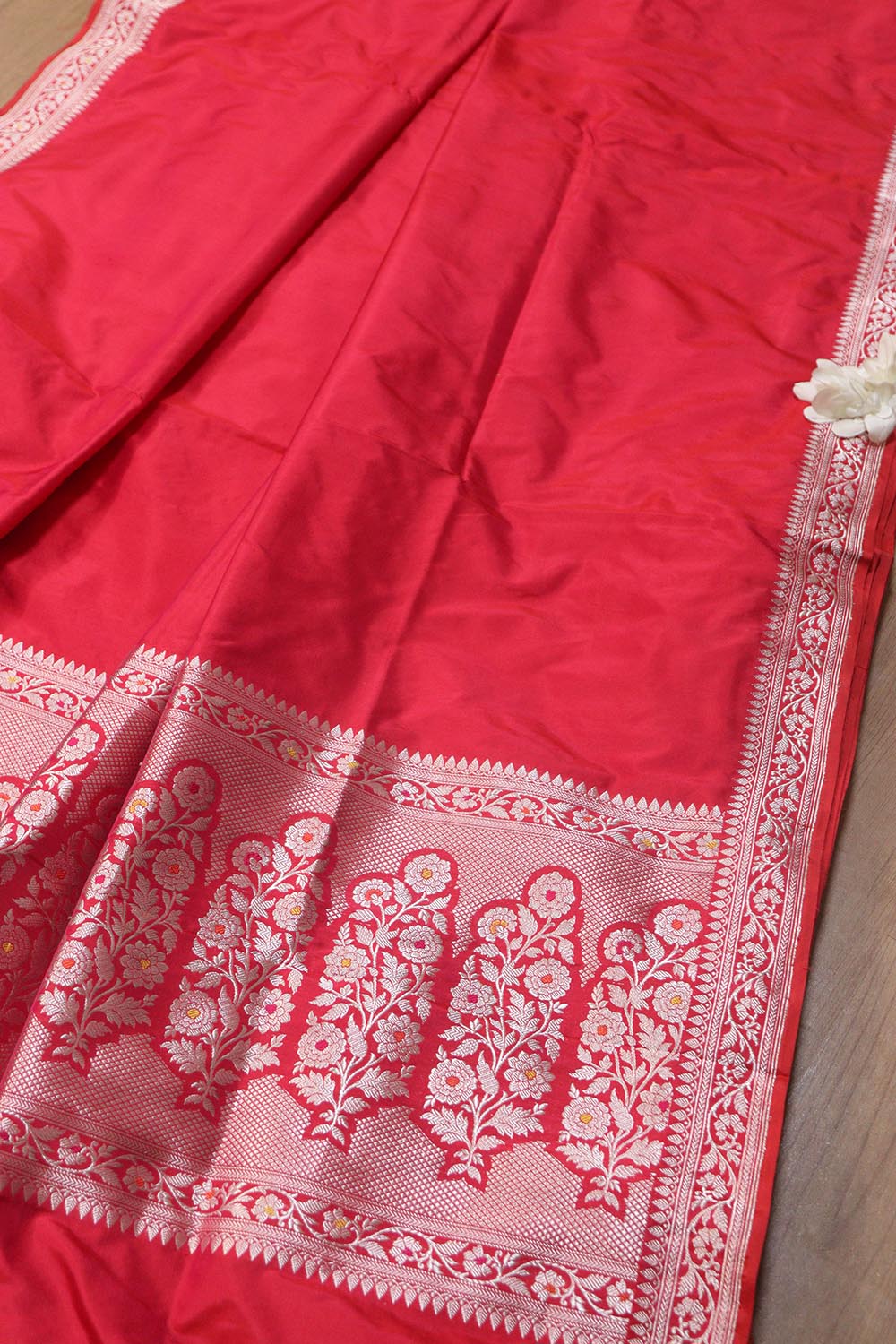 Exquisite Pink Handloom Banarasi Pure Katan Silk Kadwa Meenakari Saree - Luxurion World