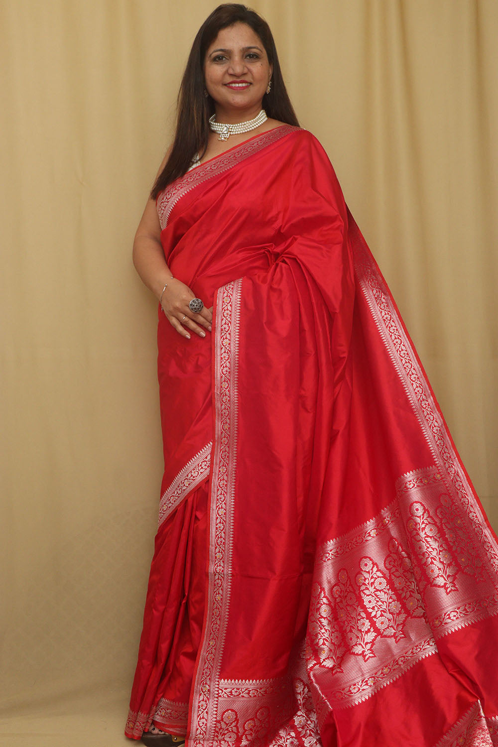 Exquisite Pink Handloom Banarasi Pure Katan Silk Kadwa Meenakari Saree - Luxurion World