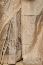 Elegant Pastel Handloom Banarasi Pure Katan Silk Kadwa Meenakari Saree - Luxurion World